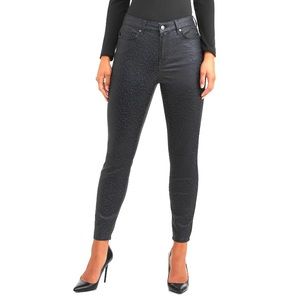 NEW Sofia Vergara Women’s Rosa Curvy Ankle Jeans size 4 Foil Leopard